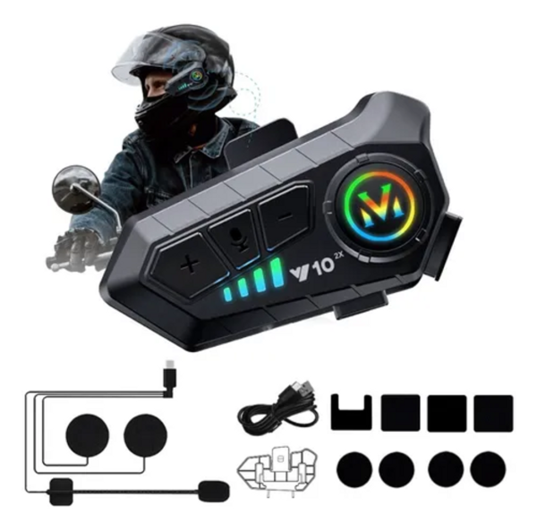 INTERCOMUNICADOR CASCO MOTO Y10 2x
