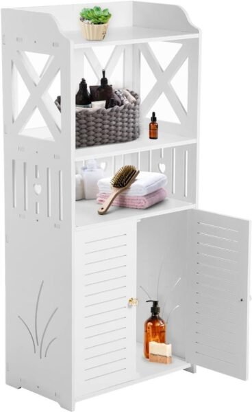 ESTANTE ORGANIZADOR DE BAÑO CON PUERTAS PRLA-749