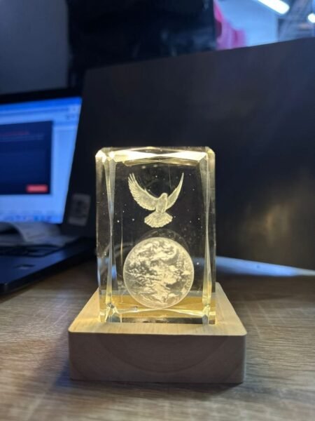 LAMPARA CRISTAL CUADRADA ESPIRITU SANTO