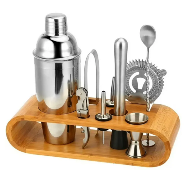 SET COCTELERIA ACERO 12PCS BARMAN