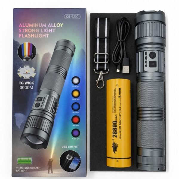 LINTERNA TACTICA GRANDE POTENTE COBA CB-G910