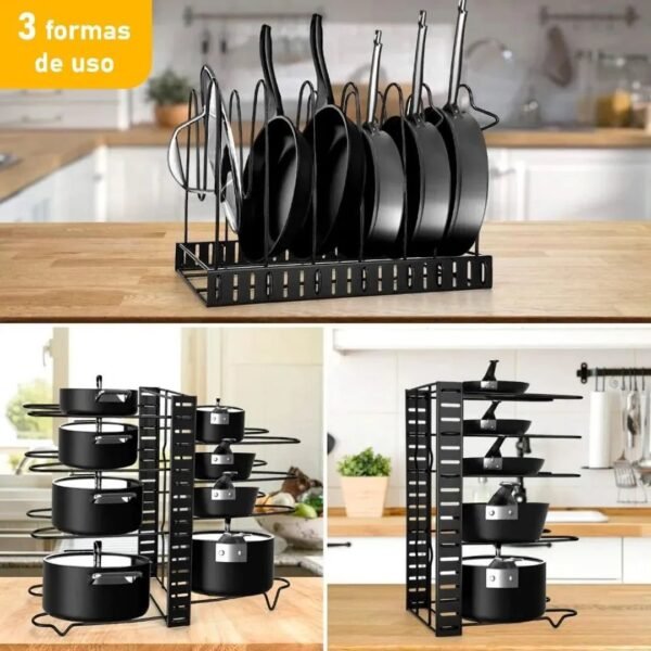 ESTANTE ORGANIZADOR DE OLLAS Y TAPAS