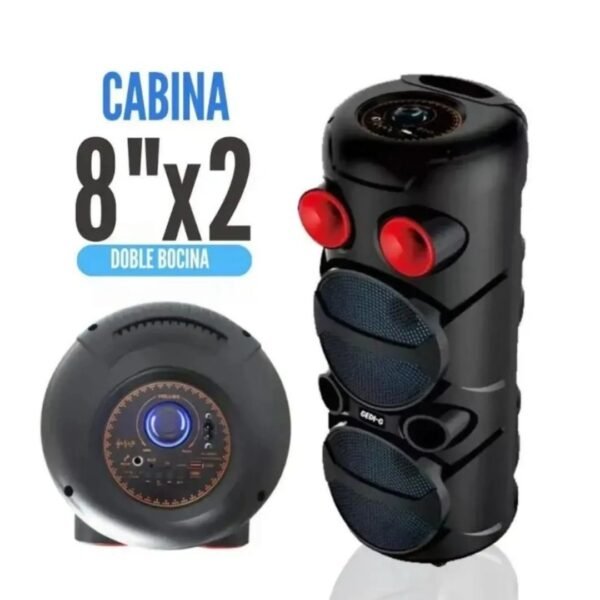 PARLANTE RADIO DOBLE BOCINA RECARGABLE GEDI-G