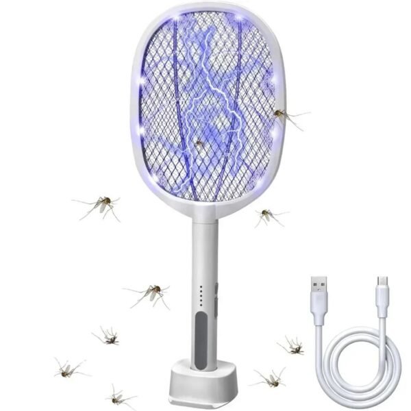 RAQUETA MATAMOSQUITO RECARGABLE LAMPARA UV