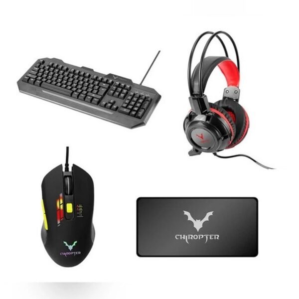SET COMBO KIT GAMER 4 EN 1 WESDAR CHIROPTER KM12