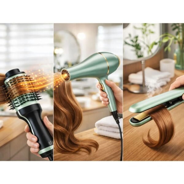 SET COMBO PLANCHA CEPILLO Y SECADOR AGUACATE PRONOVA PRO-2523