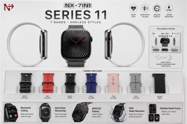 SMARTWATCH SERIES 11 NX-7IN1 – 7 CORREAS EN 1
