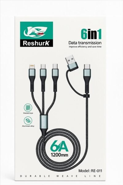 CABLE MULTIPLE CARGA RAPIDA 6 EN 1 RESHURK