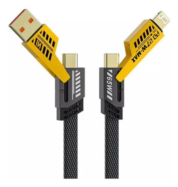 CABLE CARGADOR DATOS Y CARGA 4 EN 1 FAST CHARGING