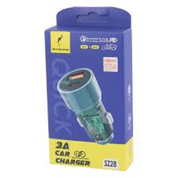 CARGADOR CARRO SKY DOLPHIN USB 3A