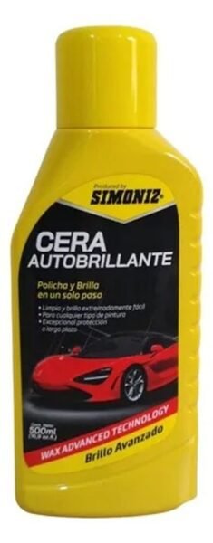 CERA BRILLADORA CARRO POLICHADO LIMPIADOR PROTECTOR DE PINTURA 500ML