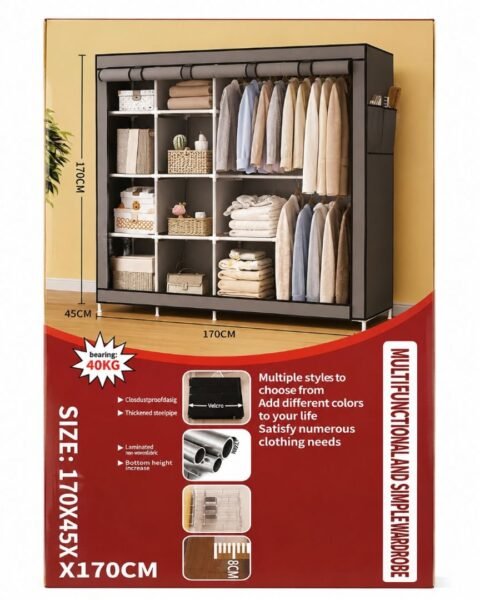 CLOSET ARMARIO STORAGE RACK 4 CUERPOS 170X45X170