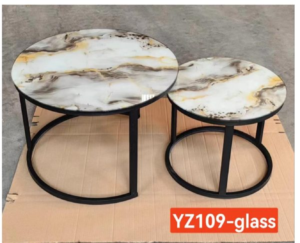 MESAS DECORATIVAS DOBLES PARA SALA TIPO MARMOL