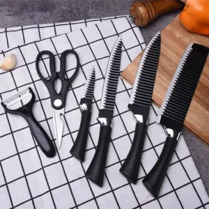 KIT DE CUCHILLOS DE COCINA 6 PIEZAS KITCHEN KNIFE