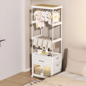 ORGANIZADOR ARMARIO PLEGABLE PLASTICO MULTIFUNCIONAL 54x34x177CM