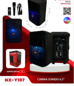 CABINA PARLANTE DE 6.5 PULGADAS NX-Y107 RECARGABLE