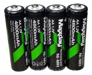 PILAS BATERIAS MAXDAY RECARGABLES AA 1.2V X4