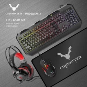 SET COMBO KIT GAMER 4 EN 1 WESDAR CHIROPTER KM12
