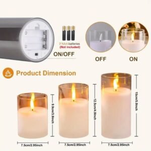 SET DE VELAS X3 LED CANDLE