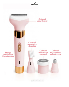 MAQUINA DEPILADORA MUJER GEEMY 4 EN 1