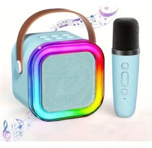 COMBO RELOJ + PARLANTE 2 MICROFONOS PORTATIL BLUETOOTH