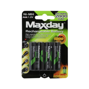 PILAS BATERIAS MAXDAY RECARGABLES AAA 1.2V X4