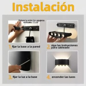LAMPARA LED PARA EXTERIORES 10W X4 LUCES