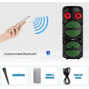 PARLANTE RADIO DOBLE BOCINA RECARGABLE GEDI-G