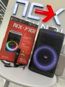 CABINA PARLANTE BOCINA NEXT DE 8 LUCES LED NX-Y101