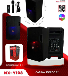 CABINA PARLANTE DE 8 PULGADAS BOCINA NX-Y108