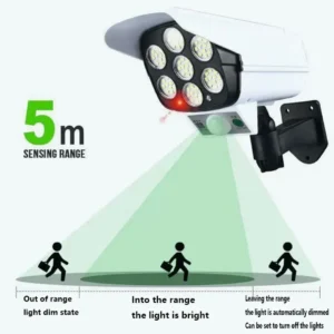 LAMPARA LED PANEL SOLAR SENSOR DE MOVIMIENTO TIPO CAMARA