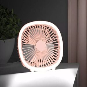 VENTILADOR RECARGABLE CON LUZ