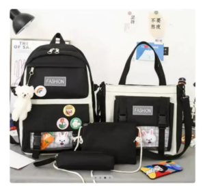 COMBO MOCHILA MALETA ESTUCHE 5 PIEZAS KAWAII FASHION