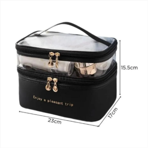COSMETIQUERA DOBLE ORGANIZADOR DE MAQUILLAJE NECESER DUKMAR