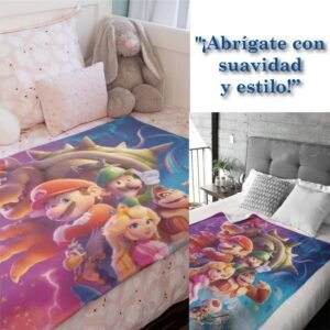 COBIJA FRAZADA SUAVE TERMICA AFELPADA SUPER MARIO BROS
