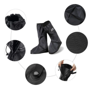 BOTA IMPERMEABLE CUBRE ZAPATOS PARA LLUVIA EN LONA CON CREMALLERA