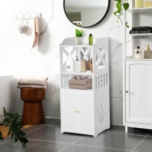 ESTANTE ORGANIZADOR DE BAÑO CON PUERTAS PRLA-749
