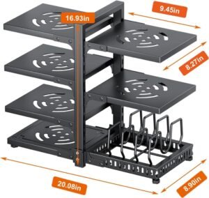 ESTANTE ORGANIZADOR OLLAS Y TAPAS METALICO GRANDE