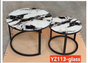MESAS DECORATIVAS DOBLES PARA SALA TIPO MARMOL