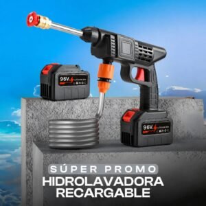 HIDROLAVADORA PORTATIL DOBLE BATERIA 96V ALTA PRECION