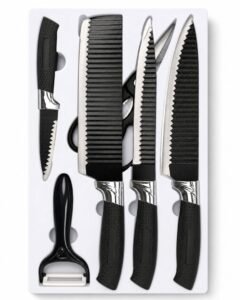 JUEGO SET CUCHILLOS LUJO 6 PIEZAS CON PELADOR