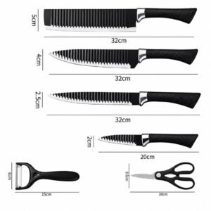 KIT DE CUCHILLOS DE COCINA 6 PIEZAS KITCHEN KNIFE