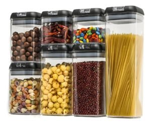 CONTENEDOR DE ALIMENTOS RECIPIENTES HERMETICOS X7 COLOR NEGRO