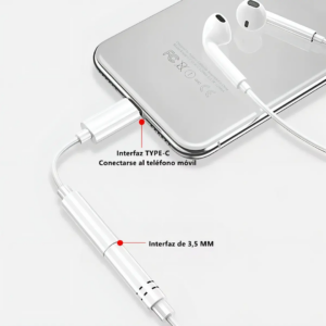 ADAPTADOR CABLE AUXILIAR KIN USB-C