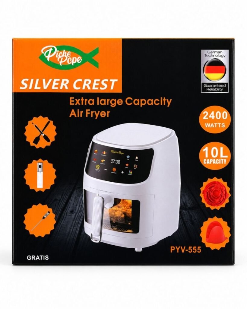 Freidora de Aire 10L con Accesorios Silver Crest