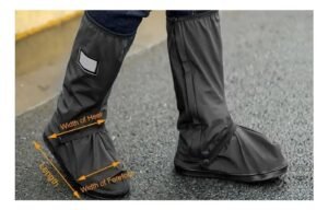 BOTA IMPERMEABLE CUBRE ZAPATOS PARA LLUVIA EN LONA CON CREMALLERA