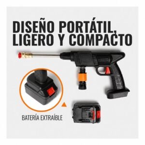 HIDROLAVADORA ALTA PRECION 6 CHORROS DOBLE BATERIA 48V