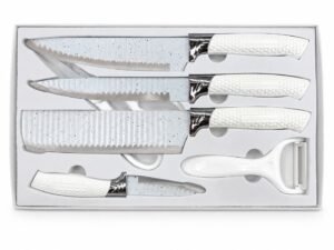 JUEGO SET CUCHILLOS LUJO 6 PIEZAS CON PELADOR