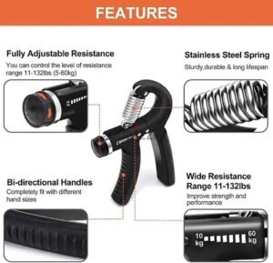 KIT EJERCITADOR DE MANO AJUSTABLE GRIP BALL