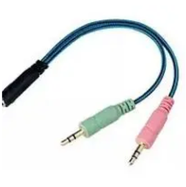 Cable Convertidor 1X2 Audio Y Micrófono 3.5MM